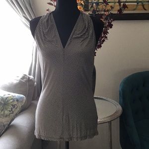 Guc black and white striped tank top.